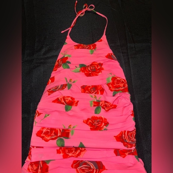 Sau Lee Sonia Floral-Print Ruched Halter Minidress - Picture 6 of 11